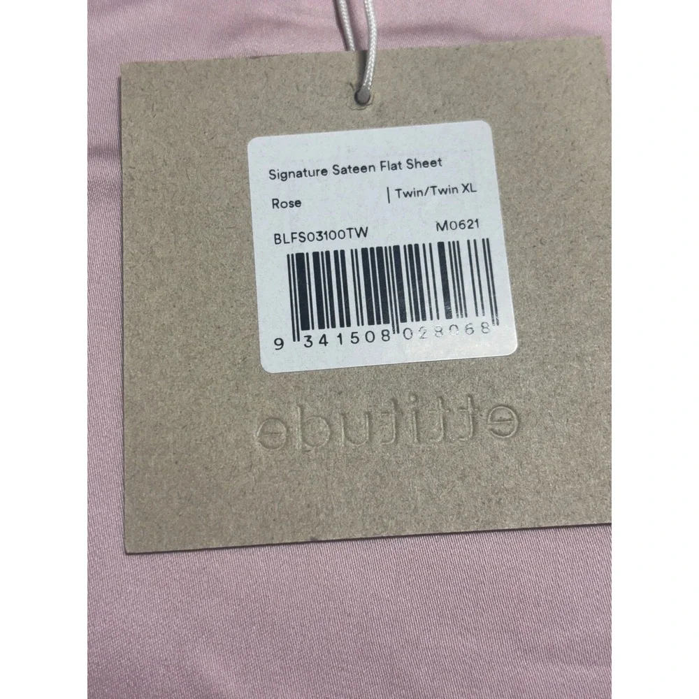 Ettitude NEW Signature Sateen Flat Sheet size Twin XL Rose